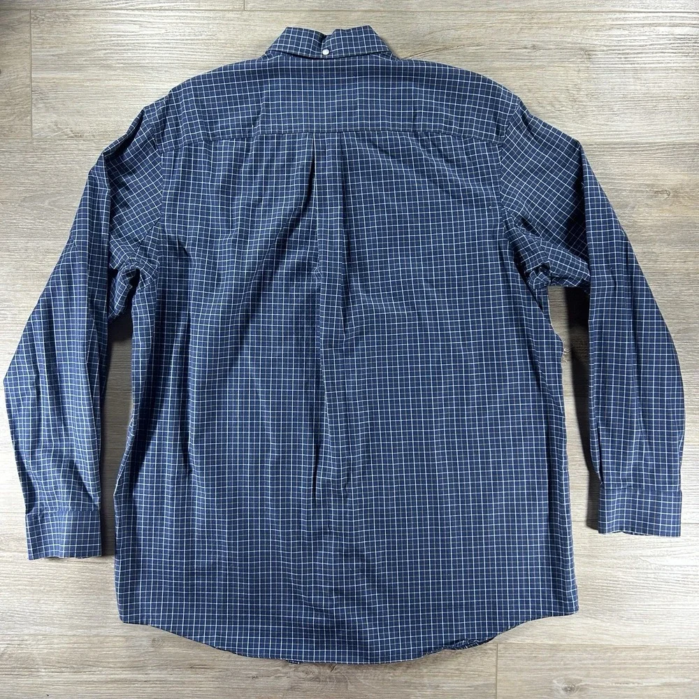 Duluth Trading Co. Mens XL‎ TWrinkle Fighter Plaid 100% Cotton Button Up Shirt